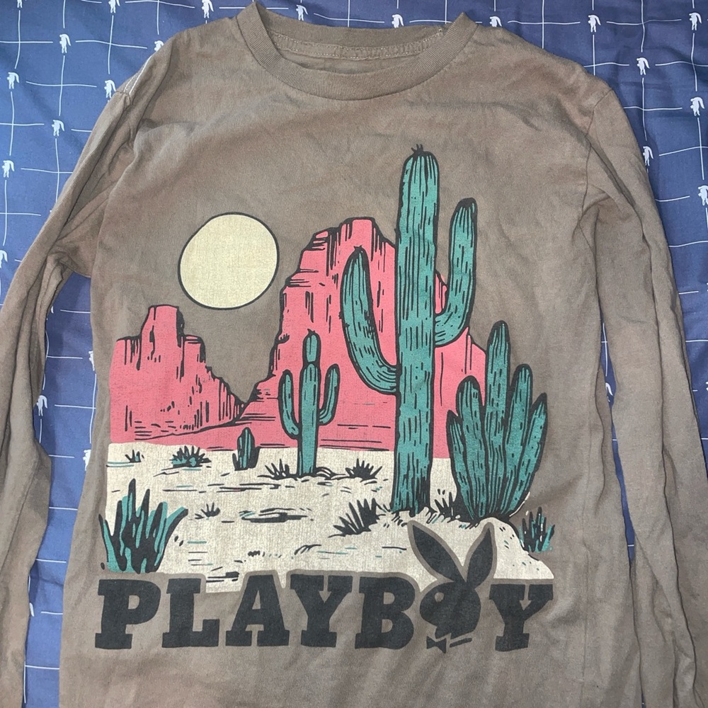 LONG SLEEVE PLAYBOY SHIRT WOMENS SIZE XS